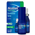 Nicotinell Nicotine Mouthspray 1mg, Fresh Mint Flavour (2 x 150 Sprays), Quit Smoking or Vaping Aid � Fast Craving Relief in 30 Seconds, Lasts up to 2 Hours - BBE 09/2027 Nicotinell