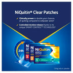 NiQuitin 7mg Nicotine Patches (Step 3-7 Clear Patches) - 24 Hour Craving Control - 1 Week Treatment Patches to Quit Or Reduce - Discreet Transparent Stop Smoking & Vaping Aids - BBE 07/2028 NiQuitin