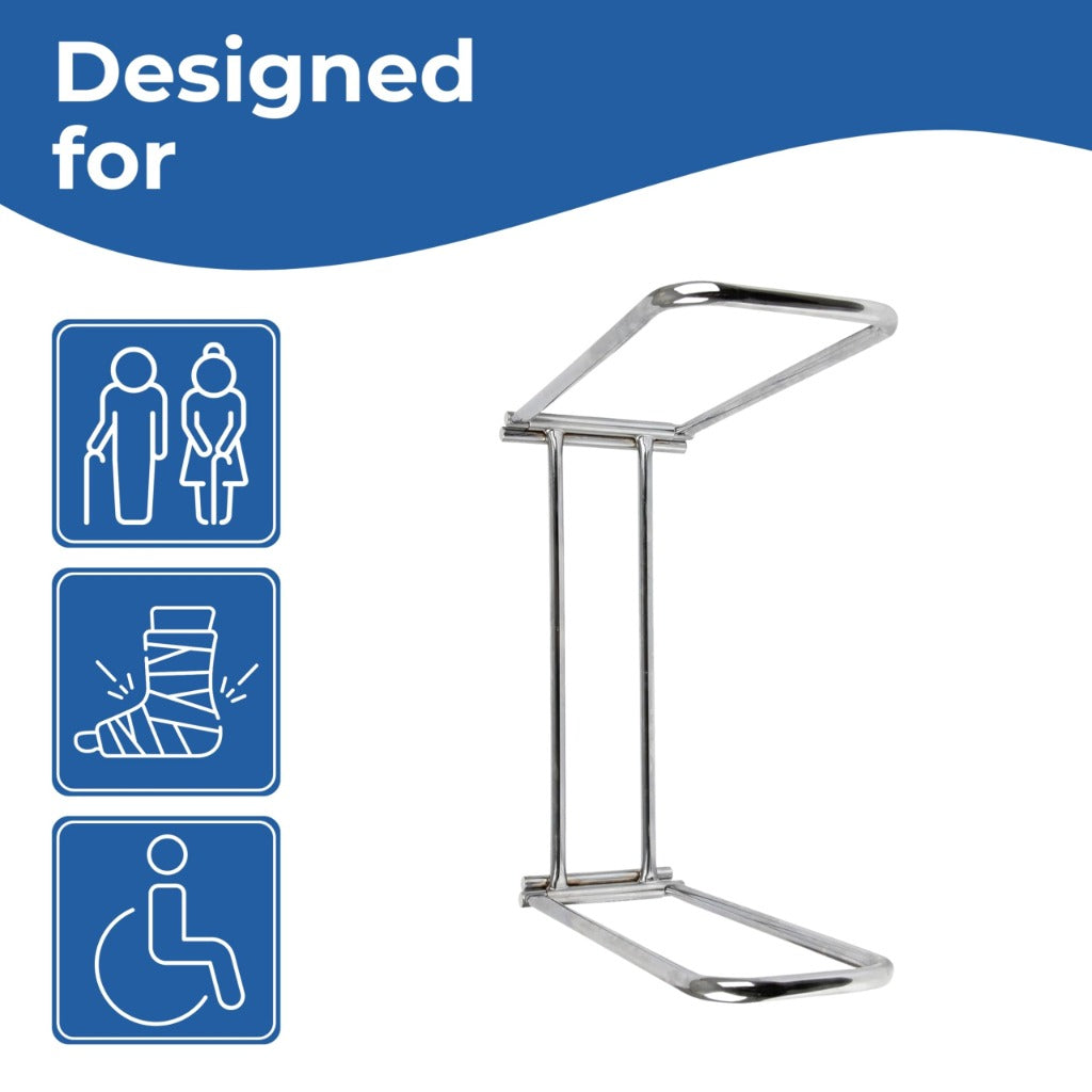 Days Chrome Folding Bed Cradle Assist, Holds Bedclothes Off Legs, Feet, Knees, and Pressure Sores, Holds Sheets, Blankets and Covers Weight While Sleeping or Resting, For Elderly, Injured, Disabled - Like New Days