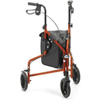 Days Lightweight Tri Wheel Walker Rollator - Aluminium Mobility Walker with Adjustable Height and Brakes - Foldable Walking Frame with Carry Bag - Mobility Aid for Elderly - Purple - Very Good Days