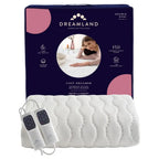 Dreamland Cosy Dreamer Electric Blanket - Heated Underblanket with Italian Cotton, Intelliheat Technology, 6 Heat Settings, Overheat Protection & Machine Washable, 160 x 152cm - King Size - Very Good Dreamland