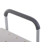 HOMCOM Height Adjustable Shower Chair, Non Slip Bath Transfer Bench for Elderly, Disabled with Armrest and Backrest, 300 lbs Capacity, White - Damaged Box HOMCOM