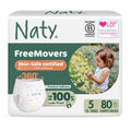 Naty FreeMovers Nappy Pants -Sensitive Skin, Potty Training Pants -Soft, Fragrance Free, Absorbent & Leak-Proof, Unisex Baby & Toddler, Size 5 (12-18 kg), 80 Count - Damaged Box Naty