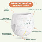 Naty FreeMovers Nappy Pants -Sensitive Skin, Potty Training Pants -Soft, Fragrance Free, Absorbent & Leak-Proof, Unisex Baby & Toddler, Size 5 (12-18 kg), 80 Count - Damaged Box Naty