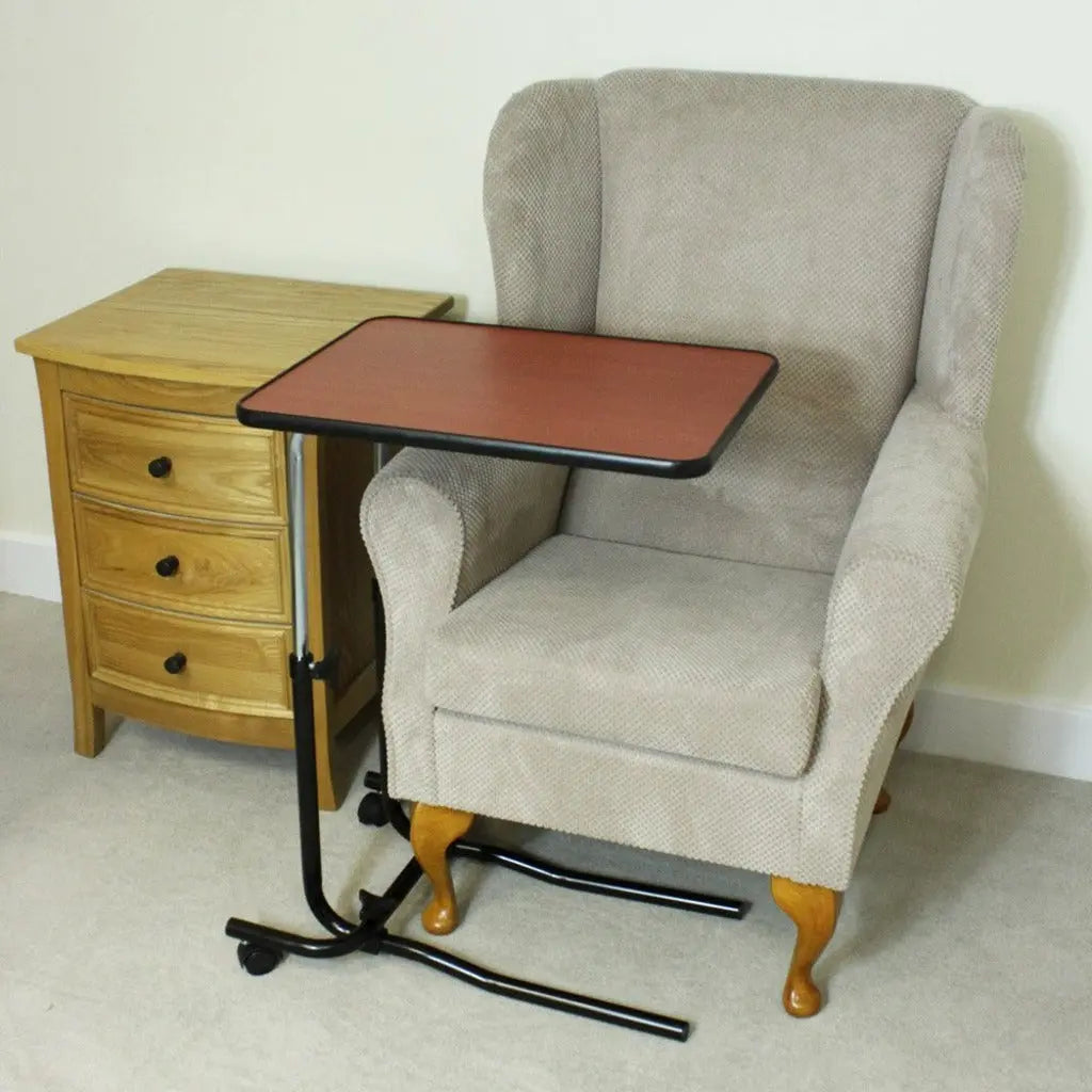 NRS Healthcare M01278 Overbed And Chair Table - Divan Style, Tilting And Adjustable - Damaged Box NRS Healthcare