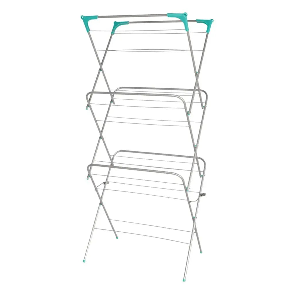 Ram(R) 3 Tier Deluxe Airer Foldable Heavy Duty Clothes Airer With 4 CORNER HOOKS And Sock Dryer 14M Airing Capacity - Very Good Ram(R)