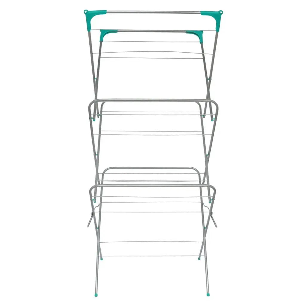 Ram(R) 3 Tier Deluxe Airer Foldable Heavy Duty Clothes Airer With 4 CORNER HOOKS And Sock Dryer 14M Airing Capacity - Very Good Ram(R)