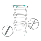 Ram(R) 3 Tier Deluxe Airer Foldable Heavy Duty Clothes Airer With 4 CORNER HOOKS And Sock Dryer 14M Airing Capacity - Very Good Ram(R)