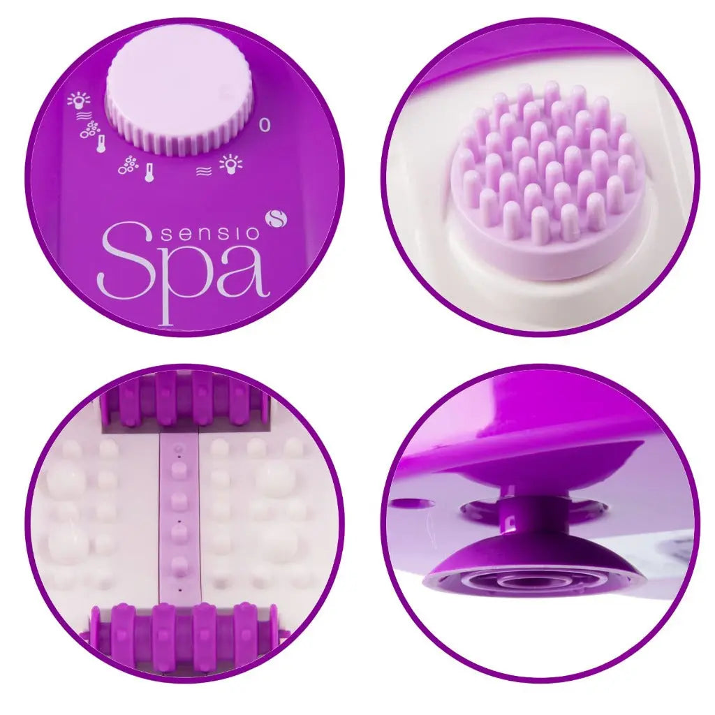 Sensio Spa Heated Foot Spa Massager with Bubbles, Red Light & Massage Rollers - Foot Spa Bath with Heat & 9 Piece Pedicure Set for Professional Spa Foot Care at Home - Very Good Sensio Spa