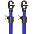SURFOU Washing Line Pole Set of 2, Clothes Prop, Telescopic and Adjustable Extending Up to 2.4m with G-Hook, Rust-Resistant Powder Coated Steel, Heavy Duty Support for Outdoor Home Garden Laundry - Very Good SURFOU