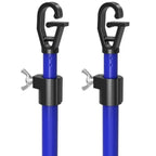 SURFOU Washing Line Pole Set of 2, Clothes Prop, Telescopic and Adjustable Extending Up to 2.4m with G-Hook, Rust-Resistant Powder Coated Steel, Heavy Duty Support for Outdoor Home Garden Laundry - Very Good SURFOU