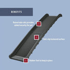 TRIXIE folding ramp for dogs - facilitates access to the boot - walking surface with sandpaper coating - 40 x 156 cm - width of walking surface: 33 cm - up to 90 kg - black - 3939 - Very Good TRIXIE