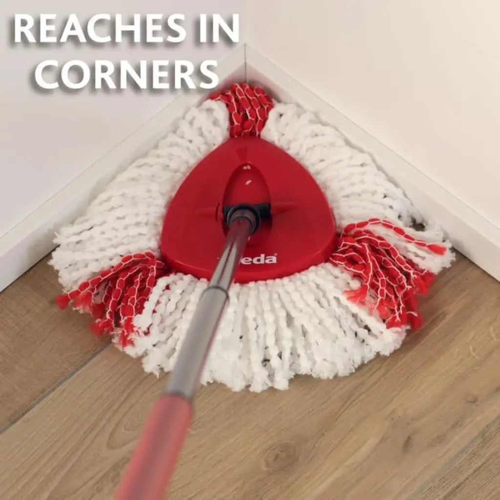 Vileda Turbo 2in1 Spin Mop & Bucket Set with Foot Pedal | Telescopic Handle (Up to 123cm) & 2in1 Microfibre Mop Head with Extra 2-in-1 Refill | Powerful Cleaning Removes 99% of Dirt with Water - Damaged Box Vileda
