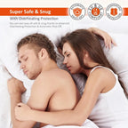 Warmer Electric Blanket Double Size - Dual Control, Fully Fitted Mattress Cover with Elasticated Skirt, 3 Heat Settings, 2 X Detachable Controllers - 193 X 137cm Double The Warmer Store
