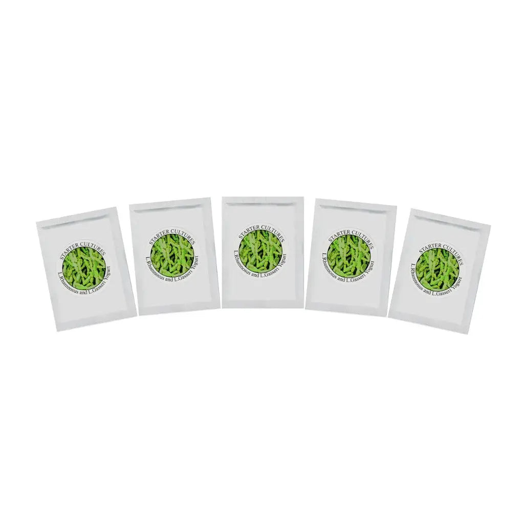 Yogurt Starter Cultures - Pack of 12 Freeze-Dried Sachets for Lactobacillus Rhamnosus and L.Gasseri Yogurt (12 sachets Pack) - Damaged Box Natural Probiotic Selection