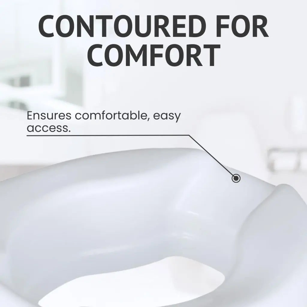 Homecraft Raised Toilet Seat 4 Inch (10 cm) - Toilet Riser for Elderly, Disabled and Post Surgery Recovery - Lightweight, Hygienic Bathroom Aid - Fits Standard Toilets - 190 kg Capacity, White - Damaged Box Homecraft