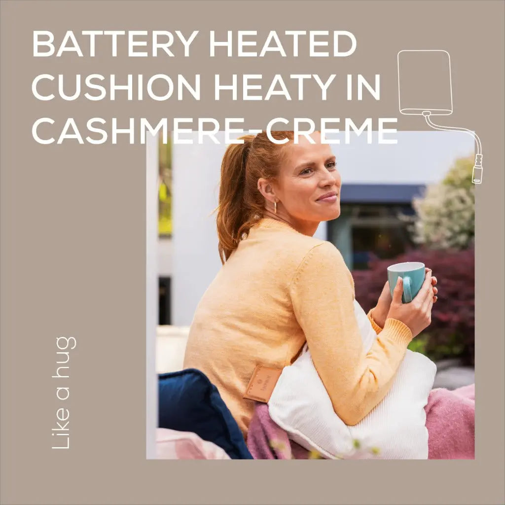 Beurer Heaty Heat pad, Cordless Heat pad with Battery, Heating pad with Automatic Switch-Off Function and 3 Temperature Settings, with Fast Heating, Soft Corded Fabric, White - Damaged Box Beurer