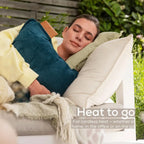 Beurer Heaty Heat pad, Cordless Heat pad with Battery, Heating pad with Automatic Switch-Off Function and 3 Temperature Settings, with Fast Heating, Soft Corded Fabric, White - Damaged Box Beurer