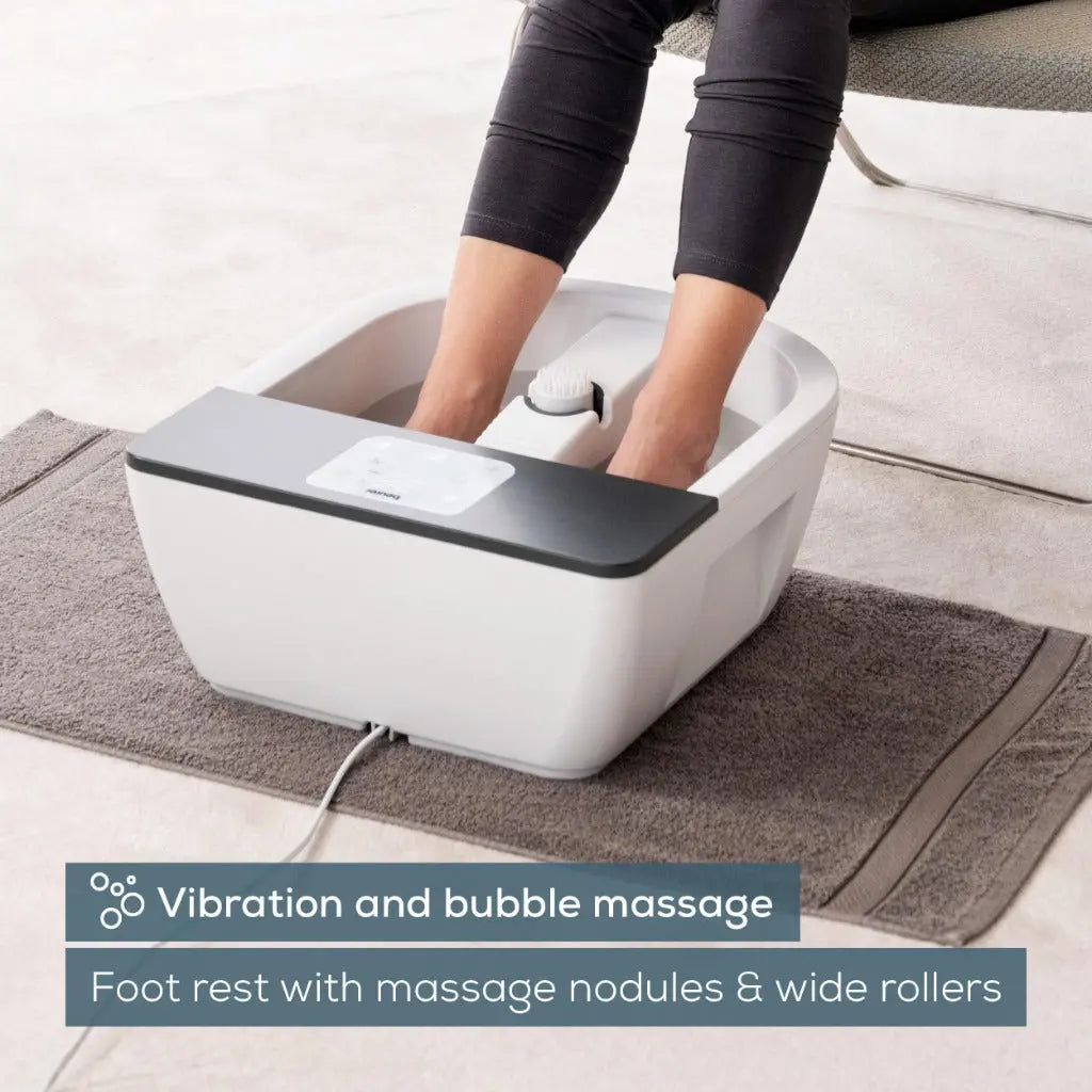 Beurer FB60UK Foot Spa with Water Heater Footbath with Premium Touch Screen 3 Pedicure Attachments Powerful 8-Level Water Heater Relaxing Bubble and Vibration Massage - Damaged Box Beurer