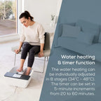 Beurer FB60UK Foot Spa with Water Heater Footbath with Premium Touch Screen 3 Pedicure Attachments Powerful 8-Level Water Heater Relaxing Bubble and Vibration Massage - Damaged Box Beurer