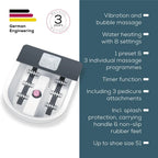 Beurer FB60UK Foot Spa with Water Heater Footbath with Premium Touch Screen 3 Pedicure Attachments Powerful 8-Level Water Heater Relaxing Bubble and Vibration Massage - Damaged Box Beurer