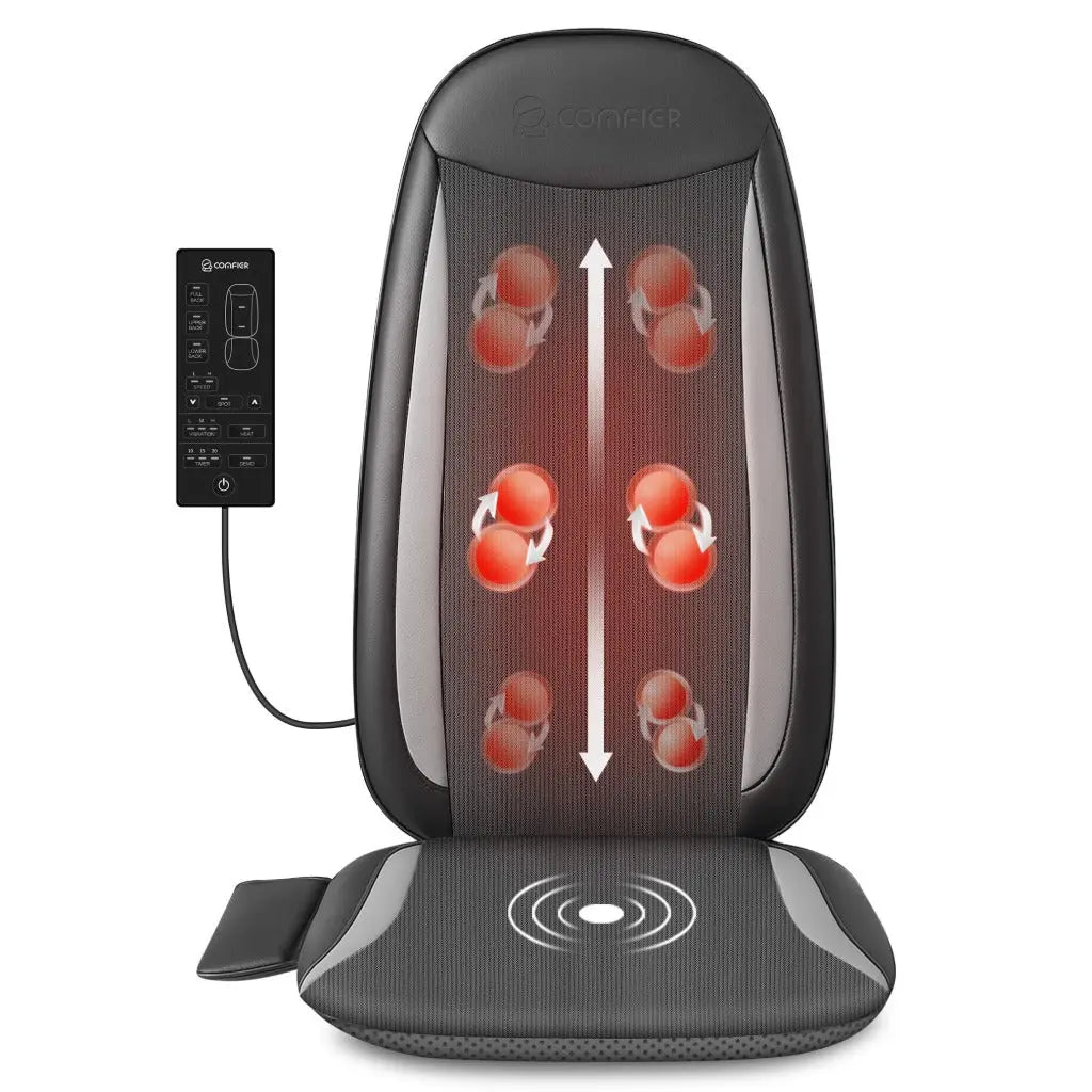 Comfier Shiatsu Back Massager with Heat -Deep Tissue Kneading Massage Chair, Massage Chair for Full Back, Chair Massager for Home or Office Chair use,Gifts for Women,Men - Damaged Box Comfier