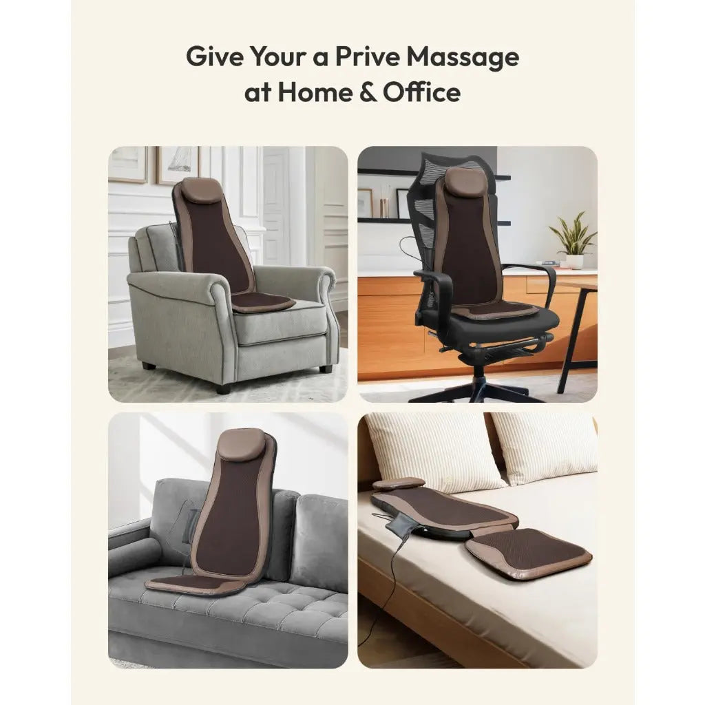 Nevvue Back Massager with Heat, Full Body Massage Mat with 3D Deep Kneading, Massage Chair with 3 Intensity Adjustable Vibration, Shiatsu Massagers for Back and Neck with Timer, Massage Cushion - Very Good Nevvue