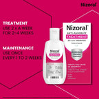 Nizoral Anti-Dandruff Treatment Shampoo, Treats and Prevents Dandruff, Clinically Proven to Control Itchy & Flaky Scalps, Contains Ketoconazole, 1 x 60ml - BBE 11/2028 Nizoral