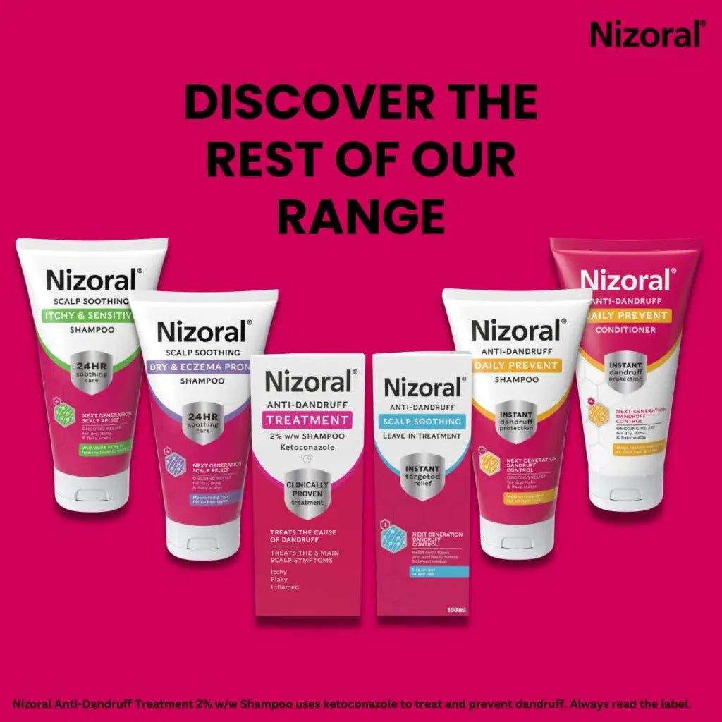 Nizoral Anti-Dandruff Treatment Shampoo, Treats and Prevents Dandruff, Clinically Proven to Control Itchy & Flaky Scalps, Contains Ketoconazole, 1 x 60ml - BBE 11/2028 Nizoral