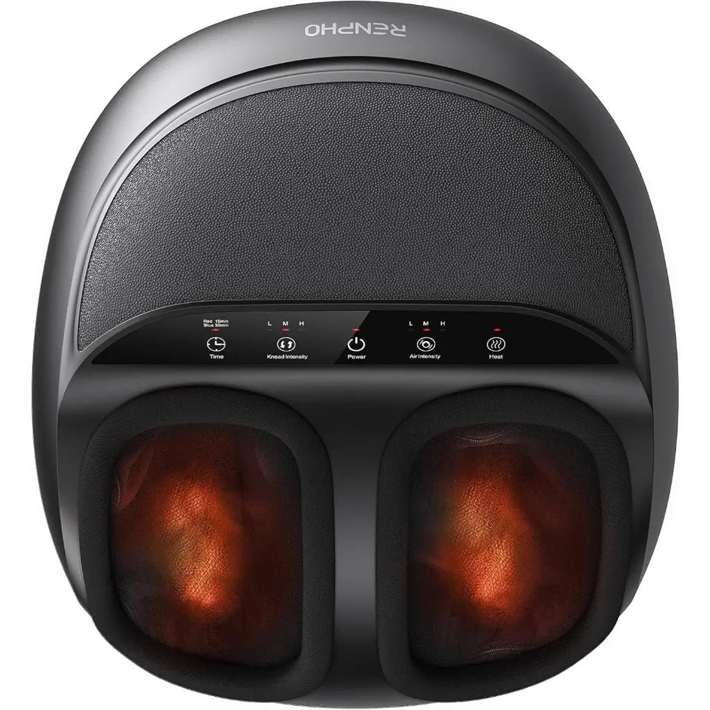 RENPHO Foot Massager with Heat, Shiatsu Massage Machine Deep Kneading, Electric Feet Massage, Air Compression, Gifts for Women and Men, Fits Up to Size 12, Black - Very Good RENPHO