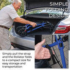 Aidapt Folding Rollator Walker with Padded Seat, Steel Frame, 8 Inch Puncture-Proof Wheels, Walking Aid with Brakes, Shopping Bag & Adjustable Handles for Seniors and Elderly - Damaged Box Aidapt