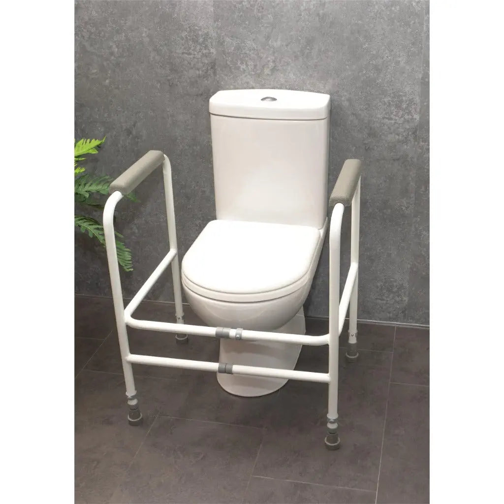Aidapt Free Standing Support Toilet Safety Frame with Adjustment for Height and Width with Non Slip Feet Pre Assembled Aid - Very Good Aidapt