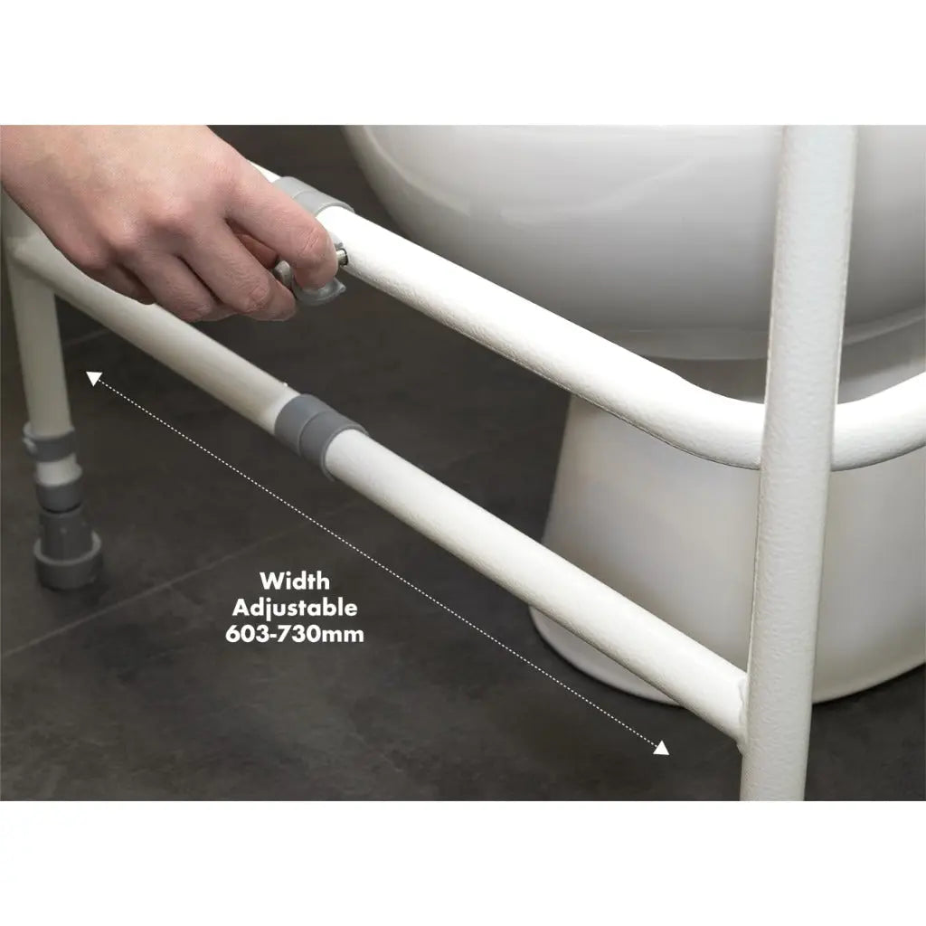 Aidapt Free Standing Support Toilet Safety Frame with Adjustment for Height and Width with Non Slip Feet Pre Assembled Aid - Very Good Aidapt