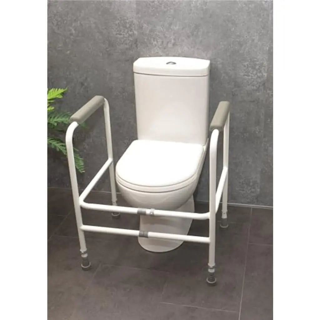 Aidapt Free Standing Support Toilet Safety Frame with Adjustment for Height and Width with Non Slip Feet Pre Assembled Aid - Very Good Aidapt