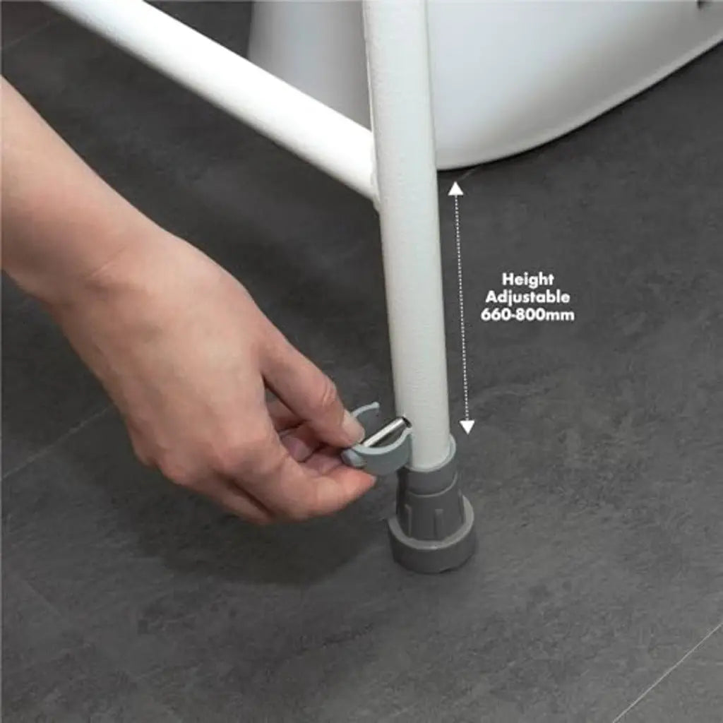 Aidapt Free Standing Support Toilet Safety Frame with Adjustment for Height and Width with Non Slip Feet Pre Assembled Aid - Very Good Aidapt