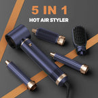Hairstyer 5 in 1 Hair Styler Air Brush Airbrush 5 in 1 Air styer Airstyler Multi-Blow Dryer Brush Set with Curl, Straighten, Wavy, Smooth, Magic Styler for All Hair Types and Lengths - Damaged Box AiroGlow