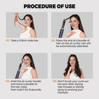 Hairstyer 5 in 1 Hair Styler Air Brush Airbrush 5 in 1 Air styer Airstyler Multi-Blow Dryer Brush Set with Curl, Straighten, Wavy, Smooth, Magic Styler for All Hair Types and Lengths - Damaged Box AiroGlow