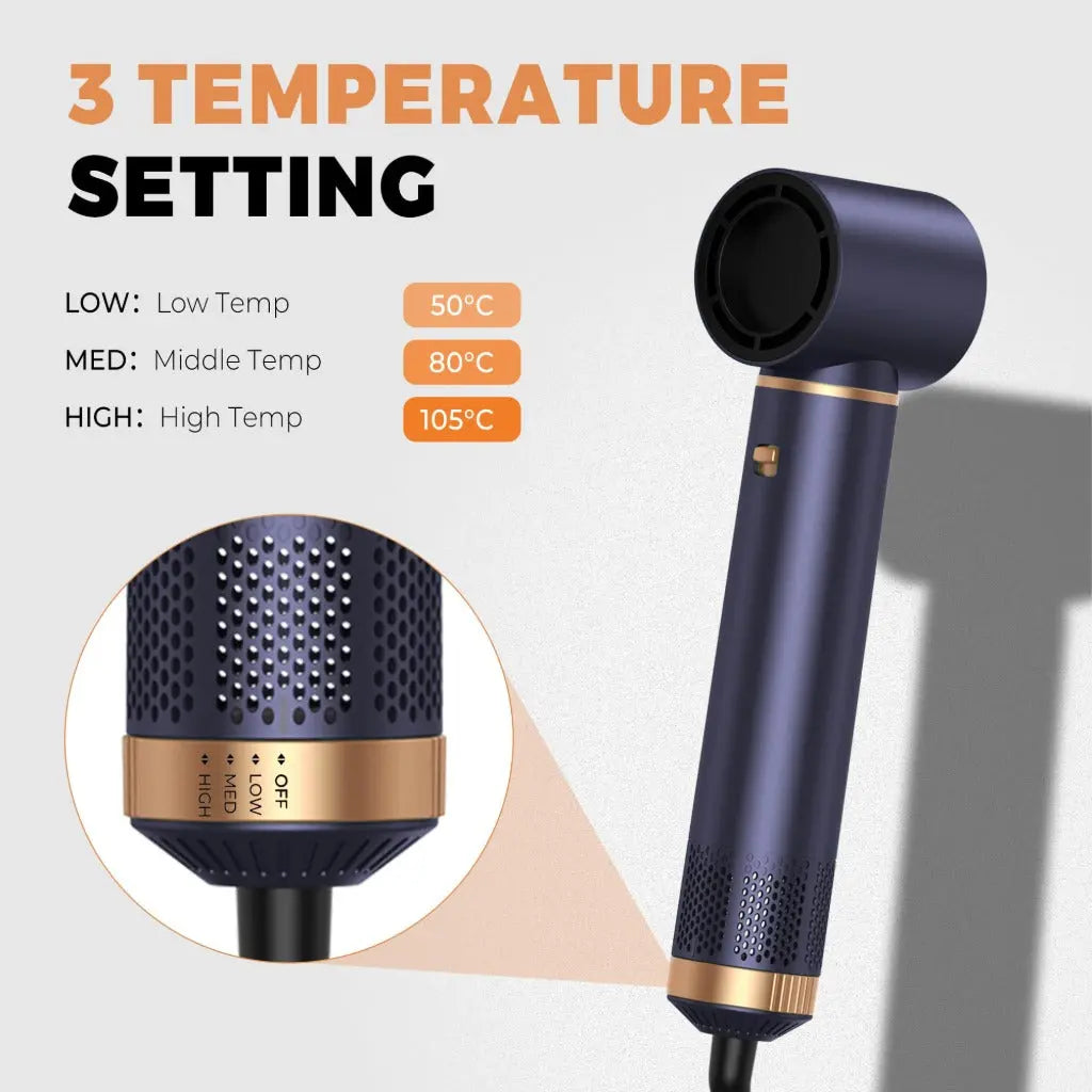 Hairstyer 5 in 1 Hair Styler Air Brush Airbrush 5 in 1 Air styer Airstyler Multi-Blow Dryer Brush Set with Curl, Straighten, Wavy, Smooth, Magic Styler for All Hair Types and Lengths - Damaged Box AiroGlow