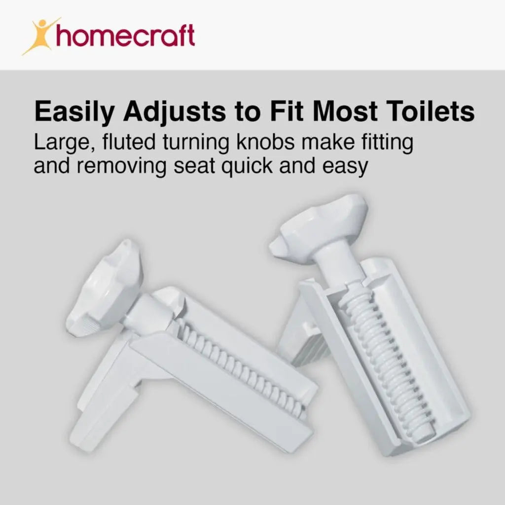 Homecraft Savanah Raised Toilet Seat without Lid, Elongated & Elevated Lock Seat Support for Elderly, Handicapped and Disabled Users, White Colour, 150 mm (6'') - Damaged Box Homecraft