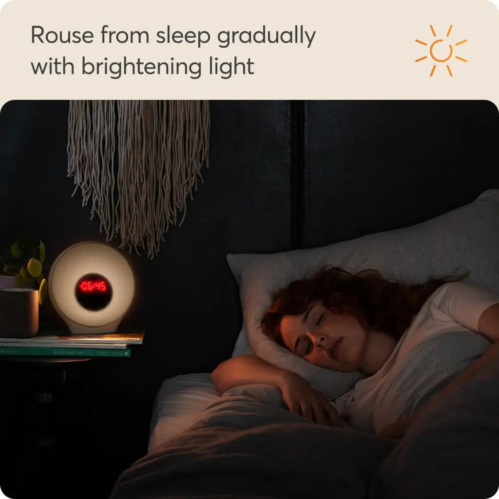Lumie Sunrise Alarm - Sunrise Wake-up Alarm, Sunset Sleep Feature, Sounds and Mood Lighting, White - Very Good Lumie