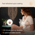 Lumie Sunrise Alarm - Sunrise Wake-up Alarm, Sunset Sleep Feature, Sounds and Mood Lighting, White - Very Good Lumie