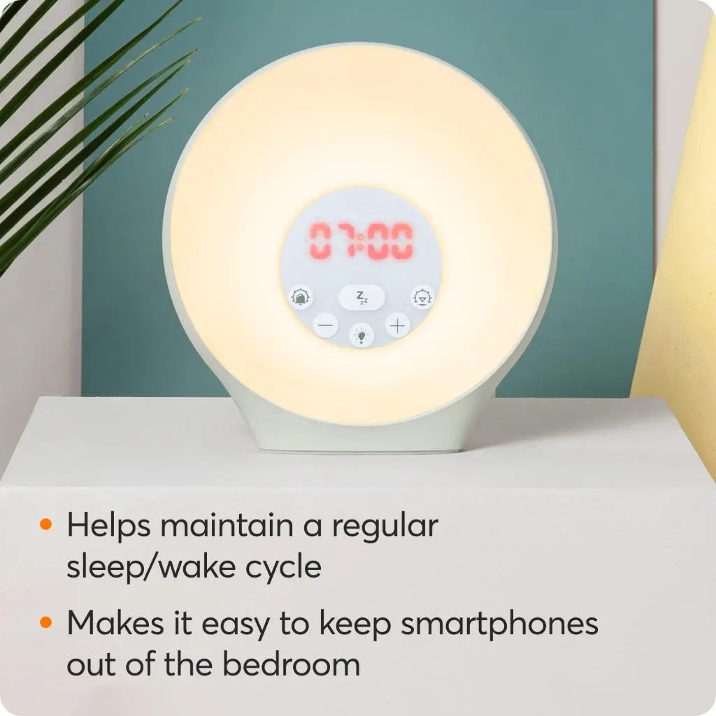 Lumie Sunrise Alarm - Sunrise Wake-up Alarm, Sunset Sleep Feature, Sounds and Mood Lighting, White - Very Good Lumie