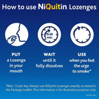 NiQuitin 4mg Nicotine Lozenges - Mint Flavour (72 Mint Nicotine Lozenges) - Fast, Effective Craving Relief - Stop Smoking Aids for Taking At Home Or On The Go - for Help Quitting Or Reducing Smoking - BBE 08/2026 NiQuitin