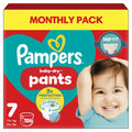 Pampers Baby-Dry Nappy Pants Size 7, 126 Nappies, 15kg+, Monthly Pack, 360^0 Fit To Help Prevent Gaps And Leaks Pampers