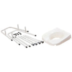 NRS Healthcare M66613 Mowbray Lite Adjustable Toilet Seat & Frame - Lightweight, Flat-Pack Design for Easy Setup & Comfort - Damaged Box NRS Healthcare