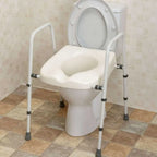 NRS Healthcare M66613 Mowbray Lite Adjustable Toilet Seat & Frame - Lightweight, Flat-Pack Design for Easy Setup & Comfort - Damaged Box NRS Healthcare