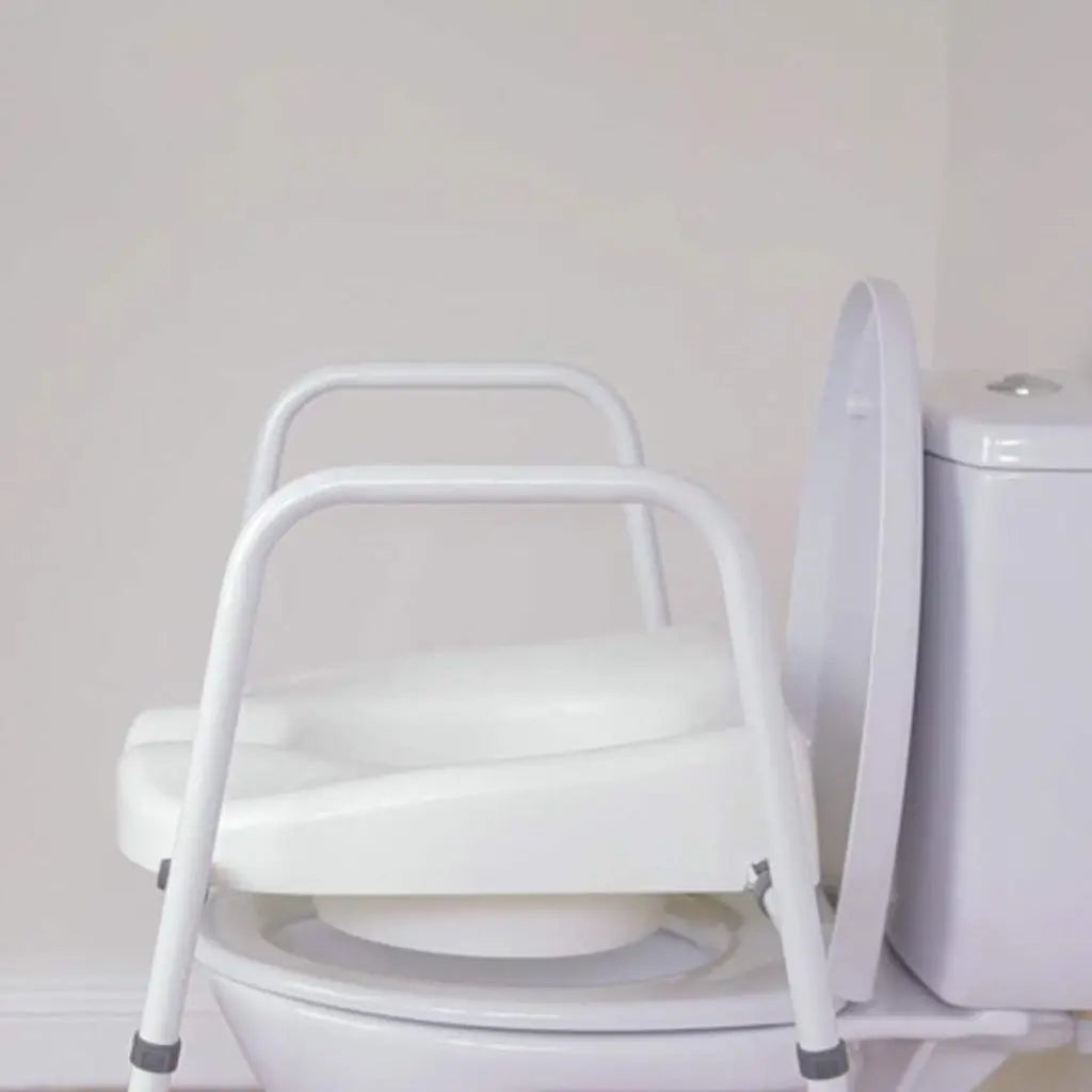 NRS Healthcare M66613 Mowbray Lite Adjustable Toilet Seat & Frame - Lightweight, Flat-Pack Design for Easy Setup & Comfort - Damaged Box NRS Healthcare