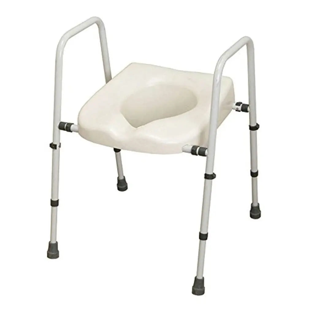 NRS Healthcare M66613 Mowbray Lite Adjustable Toilet Seat & Frame - Lightweight, Flat-Pack Design for Easy Setup & Comfort - Damaged Box NRS Healthcare