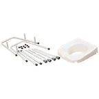 NRS Healthcare M66613 Mowbray Lite Adjustable Toilet Seat & Frame - Lightweight, Flat-Pack Design for Easy Setup & Comfort - Damaged Box NRS Healthcare