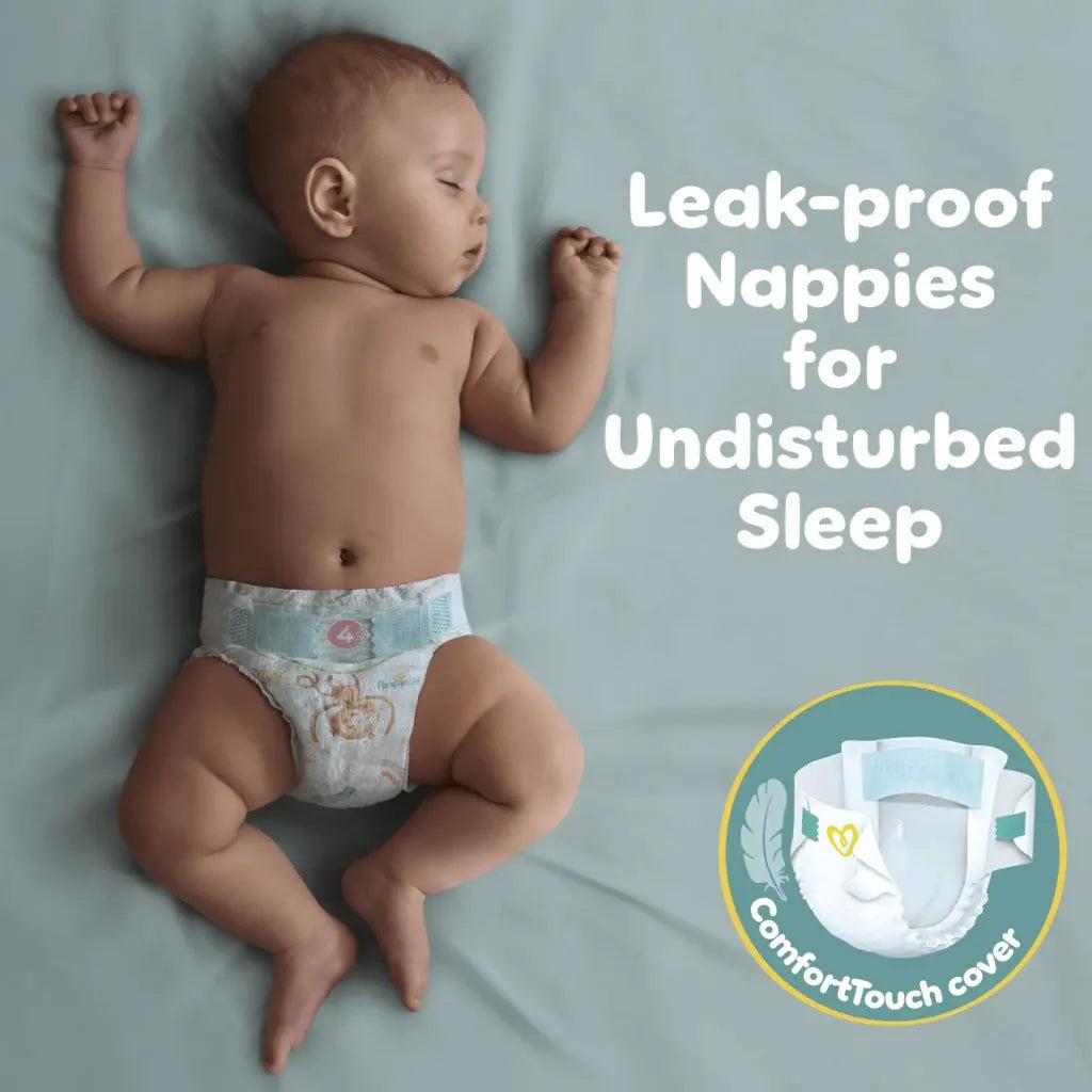 Pampers Baby-Dry Size 8, 120 Nappies, 17kg+, Monthly Pack, Up to a 100% Leak-Free & Comfortable Night- - Damaged Box Pampers
